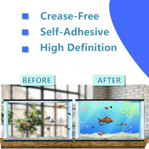 Aquarium Background Stickers - Black Stone Texture- Fish Tank Reptile Terrarium Decor Poster (45 x 30 cm / (17.7 x 11.8 inches)) - size: 45 x 30 cm / (17.7 x 11.8 inches)