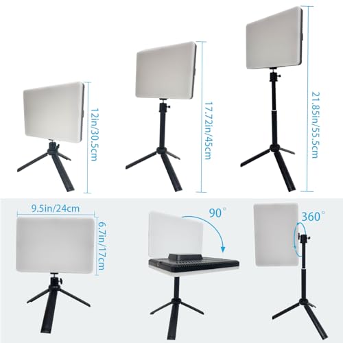 2 Pack LED Photo Lighting kit with Stand 2800-6500K Dimmable Photoshoot Lights for Product Photography,12" Background Lights for Streaming,Video Recording, Food Picture,Content Creators