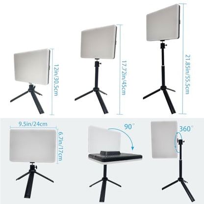 2 Pack LED Photo Lighting kit with Stand 2800-6500K Dimmable Photoshoot Lights for Product Photography,12" Background Lights for Streaming,Video Recording, Food Picture,Content Creators