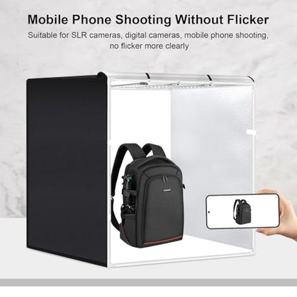 Light Box Photography, PULUZ 31'' Portable Photo Studio Light Box with 156 LED Lights ＆3 Color Backdrops Professional Photography Lighting Tent Kit for Big Product Photography Lightbox - color: 31.5x31.5x31.5in