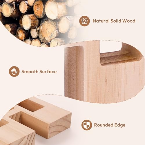 Woodtoe Wooden Building Blocks Set for Kids, 24 PCS Rainbow Gem Cubes Stacking Blocks - 2 Wood House, Montessori Stacking Toy for Toddlers, Educational STEM Sensory Birthday Toy for Boys Girls 3-6 - style: 24 PCS Rainbow Blocks Set