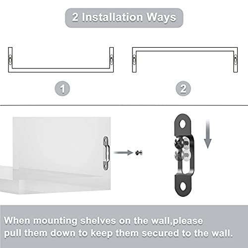 SRIWATANA Floating Shelves Wall Mounted, Solid Wood Wall Shelves, Weathered Gray… - color: Weathered Gray