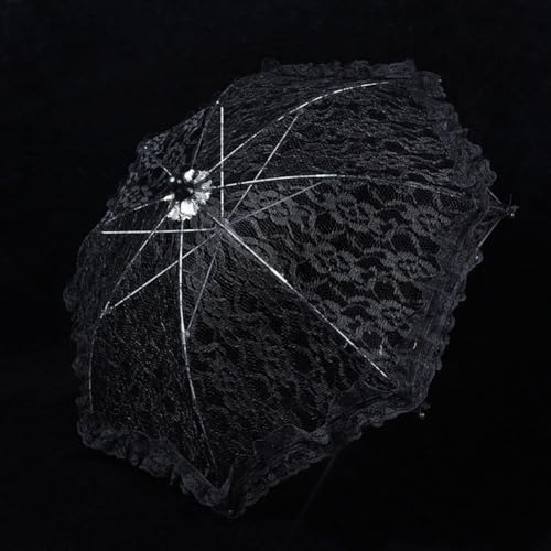 EUBUY Lace Parasol Umbrella, Vintage Wedding Bridal Umbrella, Lace Umbrella for Tea Party Small Photography Prop Craft Umbrella for Women Wedding Party Photo Dance Makeup Ball Props - color: Type 3