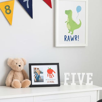 Kate & Milo My First Day of School Handprint Picture Frame, Preschool Kindergarten Photo Keepsakefor Kids, Boys, Girls, 4x6 Insert - style: Handprint School Frame
