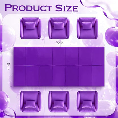 2pcs Dark Purple Foil Tablecloth 54*72inch Plastic Wedding Birthday Winter Party Table Cloths Disposable Waterproof Table Cover for Halloween Graduation Anniversary Party Supplies (Dark Purple, 2) - color: Dark Purple