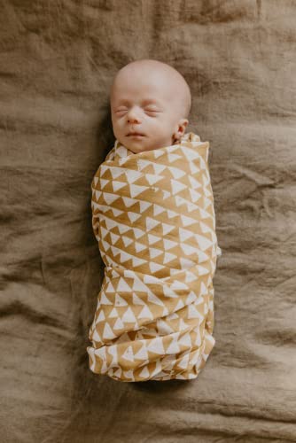 Mini Wander Swaddles for Newborns Muslin Swaddle Blankets - Breathable Soft Gender Neutral Receiving Blanket Baby Essentials | 47 x 47 Cotton - (Mountains (Honey Gold)) - color: Mountains (Honey Gold)