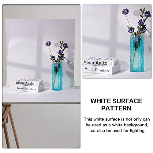 BEIYANG 2 Marble 24x24 Inch Photography Backdrop Boards with 2 PCS Bracket for Flat Lay or Food Photography Background Marble and White Backdrop Photo Table Backdrop - color: Marble