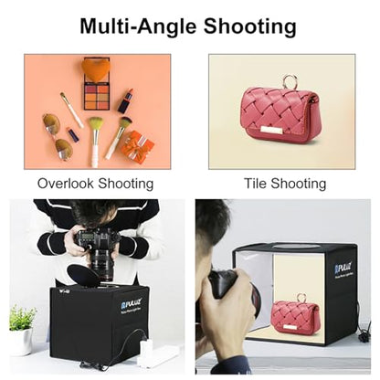 2026 Upgraded Photo Studio Light Box Photography, 10"x10" Professional Foldable Dimmable Shooting Tent Kit with CRI >95 102pcs LED Lights & 6 Kinds of Double-Sided Color Backdrops for Mini Products - size: 10*10 Inch