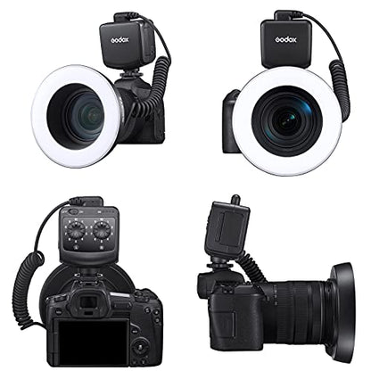 Godox Ring 72 Macro LED Ring Light with 8 Lens Adapter Rings for Canon Nikon Pentax Olympus DSLR Cameras