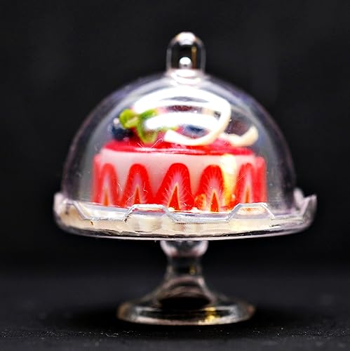 Mini Transparent Cake Stand with Lid 2 Mix Transparent Display Stand with Cover Garden Display Minimal Decoration