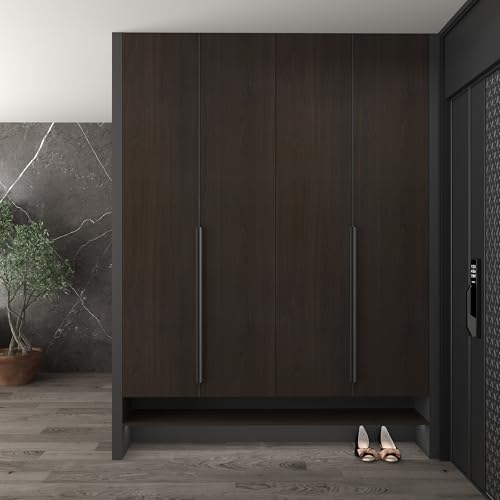 Wood Grain Wallpaper Dark Peel and Stick Wallpaper Self Adhesive Brown Contact Paper Waterproof Walnut Wood Vinyl Wrap Natural Texture Wall Covers for Kitchen Cabinet Counter Wrap Cupboard RV 16"x354" - color: Chocolate Brown, size: 15.7" x 354"