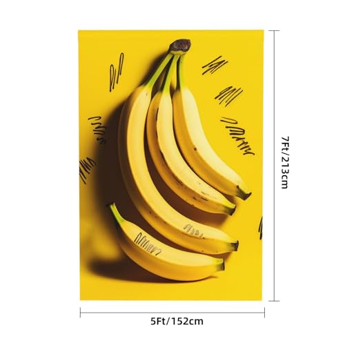 Yellow Banana Backdrop Background for Photography 5x7ft Photobooth Professional Photo Backdrop Curtains Video Photography Studio Photo Backgrounds Banner Booth Background Screen Parties - color: Yellow Banana