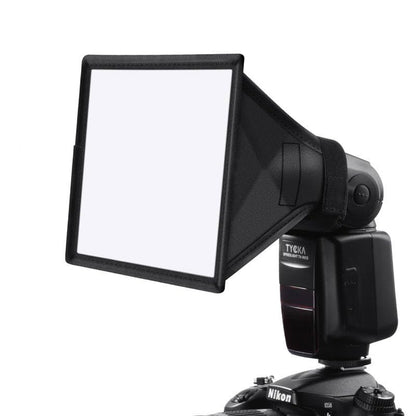 REFLEX CAMERA Universal Softbox Flash Diffuser 30×20cm (11.8×7.9in) for DSLR Camera Speedlite | Foldable Portable Light Modifier for Flash | Soft Even Lighting with Storage Pouch - size: 30×20cm (11.8×7.9in)