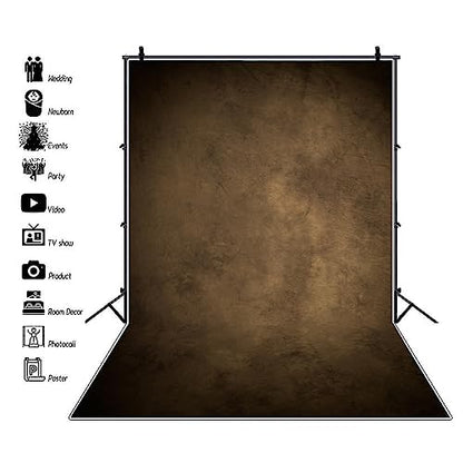 6x8ft Vinyl Texture Abstract Background Character Photo Backdrop Professional Portrait Photography Studio Booth Props (Dark Brown) - color: E01, size: 6x8ft