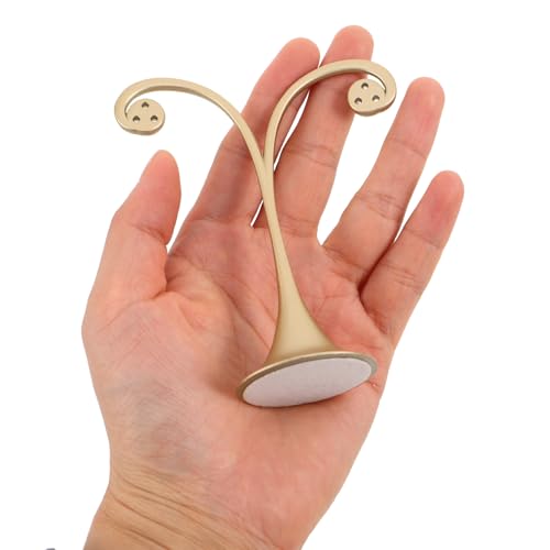 Metal Earring T Bar Stand - 6 Holes Retail Display Holder T Earring Display Holder - Jewelry Stand with Base for Show Jewelry Online Stores Photography Prop - color: Golden