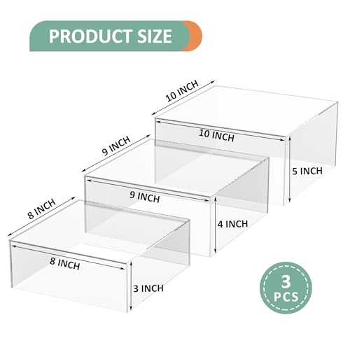 Acrylic Dessert Stand,Buffet Risers, Food Risers, Multi-Purpose Cake Stand for Parties, Weddings, Birthdays, Catering, Jewelry,Collectibles (Clear, 8"x9"x10") - color: Clear, size: 8''x9''x10''