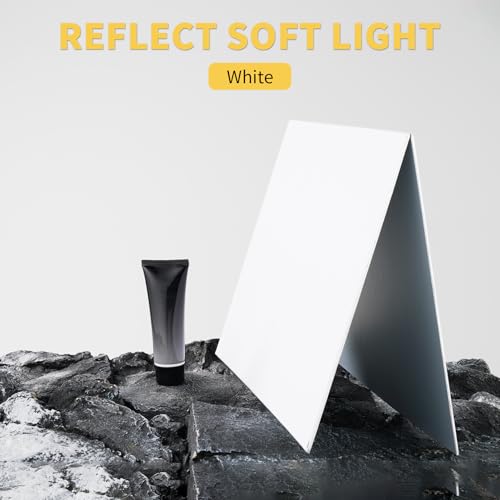 Meking Silver White Photo Backdrop Boards, 2 in 1 Light Reflectors for Photography, Flat Lay Photography Background for Food, Makeup, Jewelry and Other Small Product (17x12 Inch) - size: 1Pcs A3 Silver White
