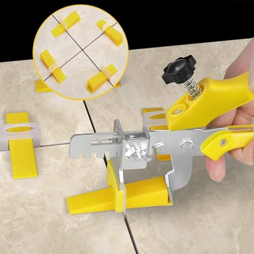 DGSL Tile Leveling System with Tile Plier - 3400-Piece Tile Spacers Clips and 200-Piece Reusable Wedges - Tile Tools Set for Stone Installation - size: 1/16 Inch * 3400 Spacers