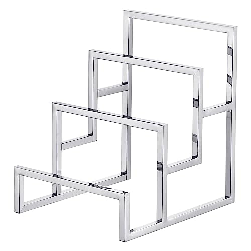 uxcell Clutch Purse Display Stand 3 Layer Wallet Display Rack Metal Clutch Holder Riser for Home Retail Store Supplies - Silver - color: Silver, size: 3 Layer