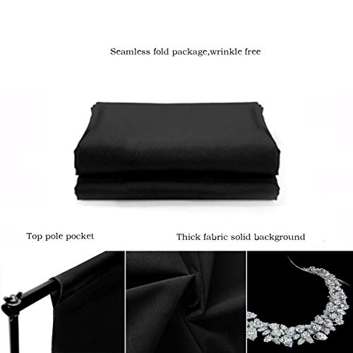 Black Backdrop for Photography Durable Fabric Background Photo Backdrop Video Photography Studio (10x7ft, Black) - color: Black, size: 10x7ft
