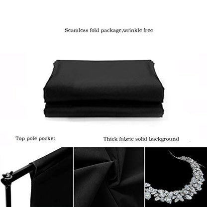 Black Backdrop for Photography Durable Fabric Background Photo Backdrop Video Photography Studio (10x7ft, Black) - color: Black, size: 10x7ft