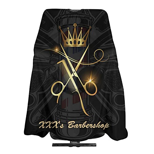 Custom Barber Cape, Personalized Haircut Salon Cape for Men - color: Salon Barber-27