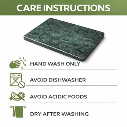 Marble Cheese and Pastry Board 16 x 12 Inch – Natural Carrara Marble Cutting Board and Serving Tray for Dough, Bread, Pizza, Charcuterie – Heavy, Non-Slip, Gift-Ready. - color: Green, size: 16"L x 12"W