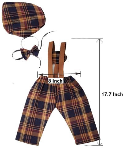 Newborn Baby Boy Suspender Pants Photo Outfits Gentleman Photography Outfit Girl - color: Color4