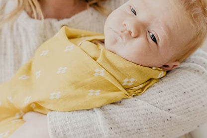 Mini Wander Swaddles for Newborns Muslin Swaddle Blankets - Breathable Soft Receiving Blanket Baby Essentials | 47 x 47 Cotton - Boho Squares (Citrus) - color: Boho Squares (Citrus)