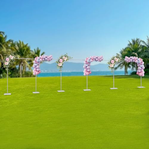 10x50ft Backdrop Stand Pipe Kit, Curtain Frame Professional Background Support Telescopic Stainless Steel Wall Shelf Photo Stand Kits for Wedding Party Celebration Photography - color: Silver, size: 10 x 50 FT