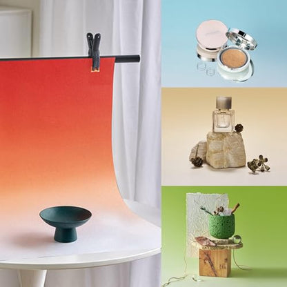 7PCS 14Patterns Product Photography Backdrops with Stand: Flat Lay Seamless 34x23in Gradient Paper Props - Tabletop Photo Backdrop Shoot for Jewelry Cosmetics Food - color: Mondrian gradation color
