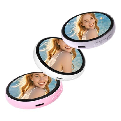 Customizable LED Badge with APP Control – HD Touch Screen for Photos, GIFS & Videos, 8-Hour Battery, Dynamic Light Effects, Clip-On Fashion Accessory for ACG & Idol Fans Pink - color: Pink