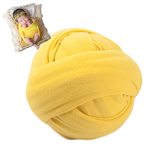 Zeroest Newborn Photography Outfits Props Stretch Wraps for Baby Boys & Girls - Newborn Photoshoot Posing Wrap Blanket (Bright Yellow) - color: Bright Yellow