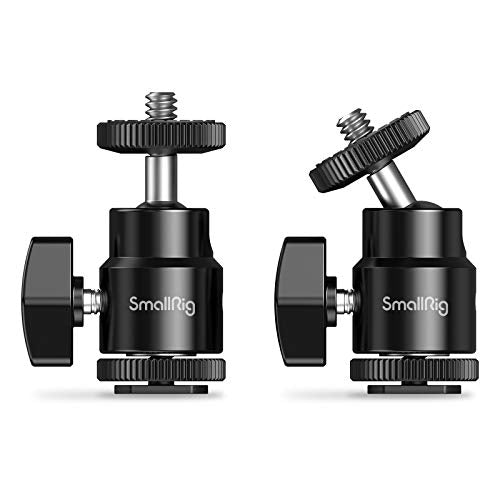 SmallRig 1/4" Camera Hot Shoe Mount, Ballhead Tripod with Additional 1/4" Screw, 2pcs Pack - 2059 - size: 2pcs pack