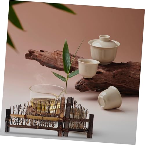 Garneck 2pcs Japanese Decoration Fence Sashimi Serving Plate and Sushi Tray for Elegant Food Presentation and Photography Miniature Rustic Decor for Table Settings and Appetizers