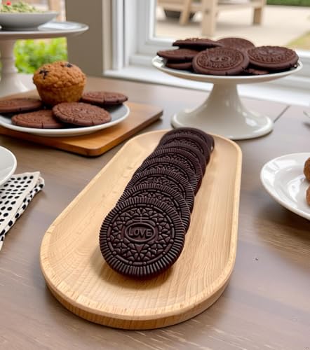 9Pcs Realistic Artificial Cookies Fake Biscuits Fake Chocolate Dessert Crackers Food Model Photography Prop for Home Kitchen Party Shop Display Decoration (Chocolate)