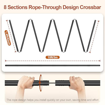 Backdrop Stand 10x8.5ft(WxH), Photo Studio Adjustable Background Stand Support System Kit with 8 Crossbars, 8 Clamps and Carrying Bag for Parties, Wedding, Photography, Decoration - size: 8.5x10ft