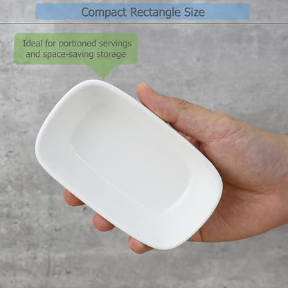 EIKS 2 Pack Ceramic Side Dishes Appetizer Plates for Serving Snacks Candy Dessert Sauce Seasoning Nuts