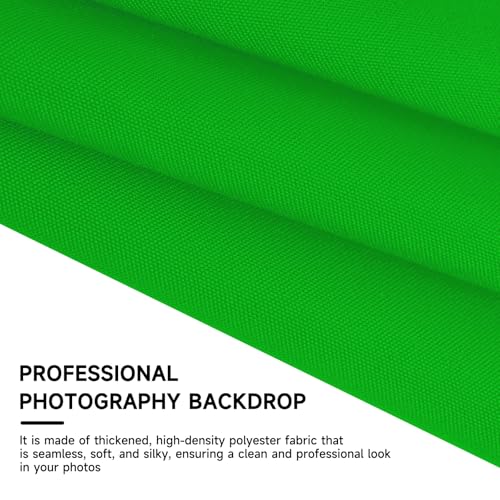Professional Geeen Photography Backdrop10X8- Heavy-Duty Machine Washable Seamless Background for Studio & Video - color: Green, size: 10X8