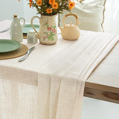 Natural Linen Textured Rectangle Tablecloth, Slubby Lightweight Table Cloth 52 x 70 Inch, Water Resistant Stain Resistant Farmhouse Burlap Table Cover for Kitchen Dining Room - color: Natural, size: 70" x 70" (Rectangular)