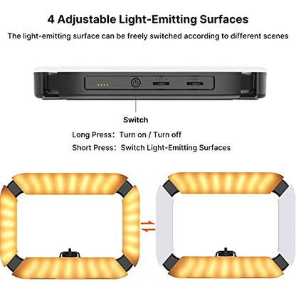 Smartphone Video Rig ULANZI U200 Camera Video Rig Phone Video Stabilizer LED Ring Light Selfie Light for Smartphone, Action Camera, YouTube, Vlogging, Filmmaking, Makeup