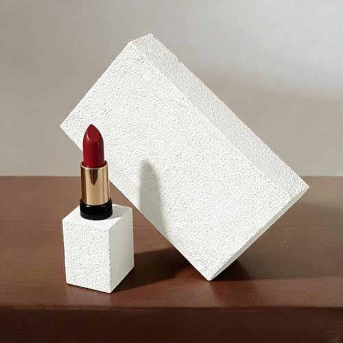 Product Photography Props Waterproof Non-dusting Geometric Cube Photo Backdrop for Jewelry Cosmetics Fragrance 6 PCS White