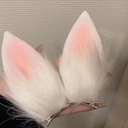 Totelux Eater Hair Clips Bunny Ears Hair Barrettes Pink White Rabbit Ears Alligator Clips Hair Accessories for Women Girls Easter Party Supplies 2Pcs