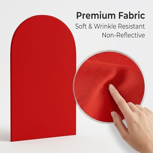 6.6FT Red Arch Backdrop Cover, Spandex Fitted Stretchy Arch Covers for Wedding, Birthday Party, Bridal Baby Shower, Ceremony - color: Red, size: 6.6FT