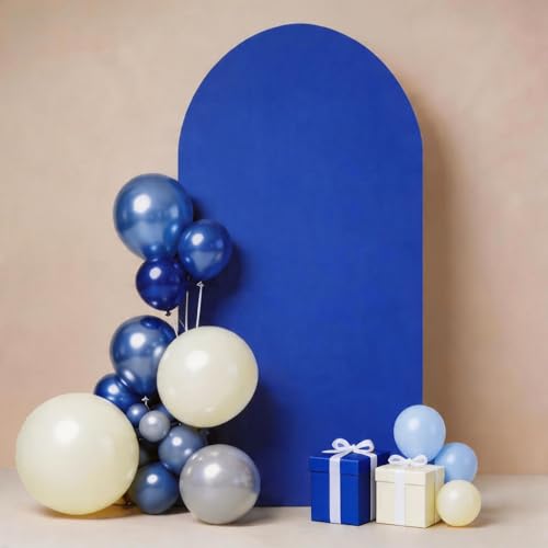 6FT Arch Cover Royal Blue Arch Backdrop Stand Cover Spandex Chiara Backdrop Covers for Wedding Birthday Party Baby Shower Engagement Photographic Photo Backgrounds Decor - color: Royal Blue, size: 6 FT