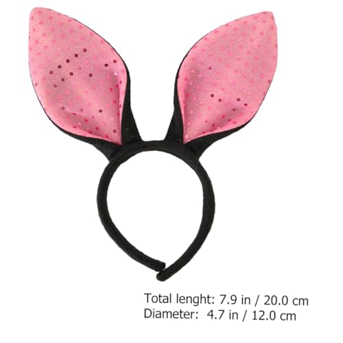 VICASKY 1pc Easter Boy Girl Ear Headband Party Hair Accessory for Girls for Easter Celebrations and Photo Props Fun and Adorable Design and Black