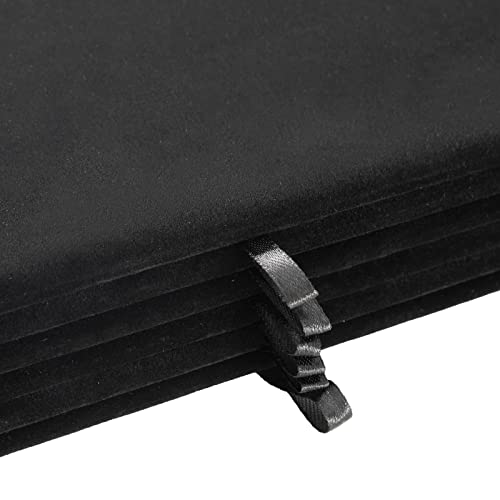 Juvale Black Velvet Jewelry Display Trays - Multipurpose Ring Display & Bracelet Holder - Soft Velvet Surface & Plush Boards - Space-Saving Stackable Jewelry Trays - Pack of 6, 14 in, Rectangular