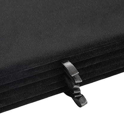 Juvale Black Velvet Jewelry Display Trays - Multipurpose Ring Display & Bracelet Holder - Soft Velvet Surface & Plush Boards - Space-Saving Stackable Jewelry Trays - Pack of 6, 14 in, Rectangular