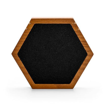 Solid Wood Hexagon Necklace Holder Stand Retail Hanging Jewelry Necklace Stand Display for Vendors(Black) - color: Black