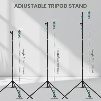 10x7 ft Backdrop Stand, Maxztill Adjustable Photo Studio Background Stand Support Kit, Banner Stand for Parties Wedding Photography Decoration with Carrying Bag